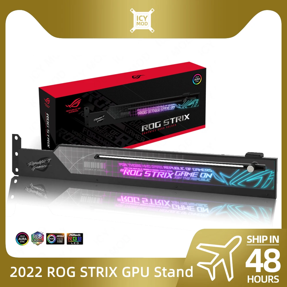 

2022 New Arrival ASUS GPU Bracket ROG STRIX For RTX4090 VGA Stand Graphics Card Holder 3D Effect NVIDIA PC Gaming MOD AURA SYNC