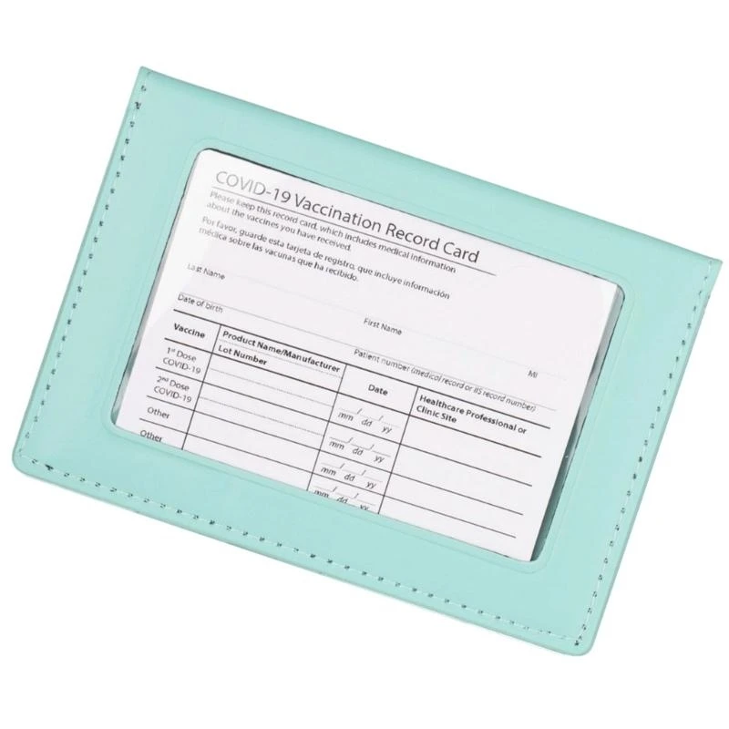 340D Macaron Colored Travel Cover Card Case With Clear Window Waterproof Protective Sleeve