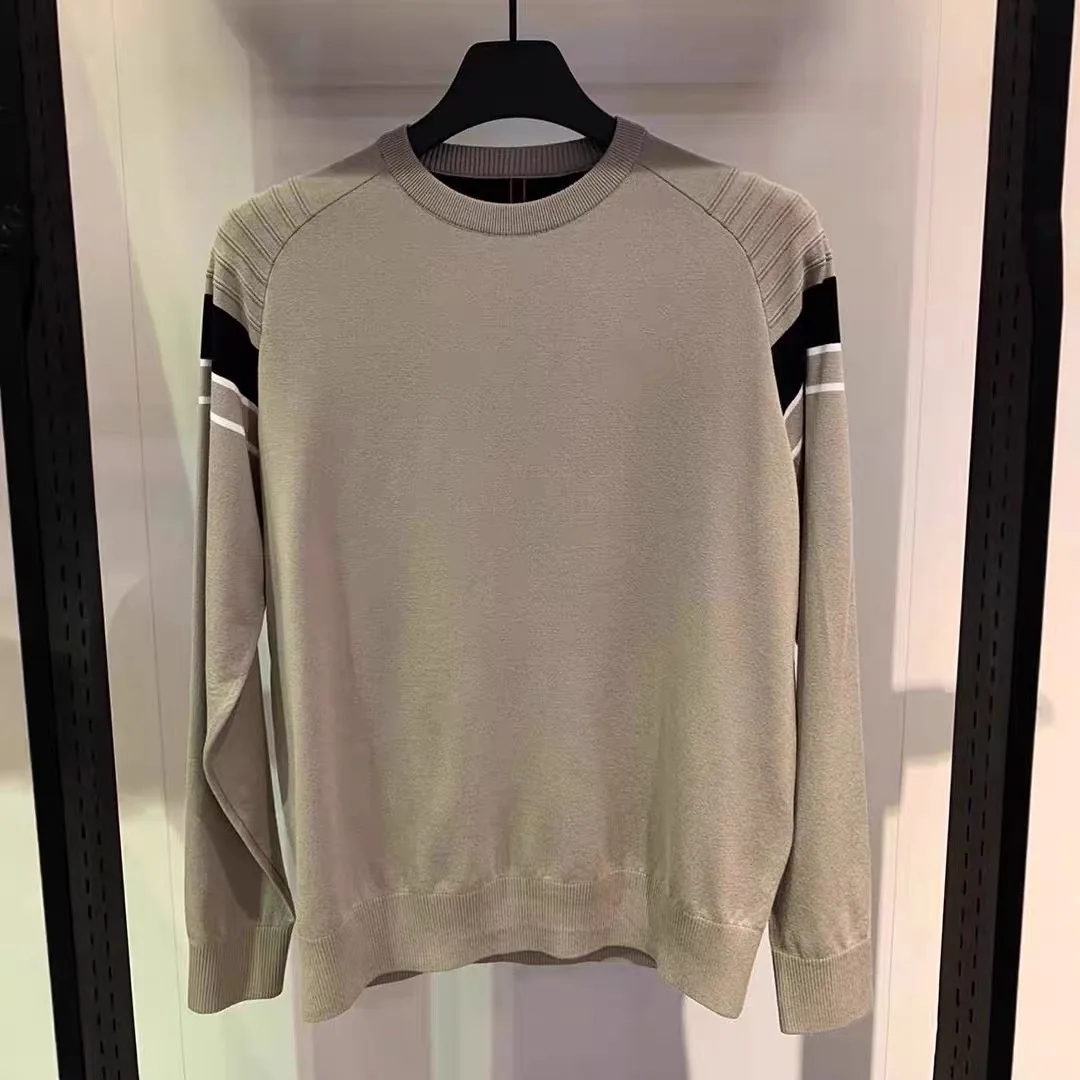 Men's golf long-sleeved knitted shirt, round-neck brand man golf pullover, casual sports warm golf sweater