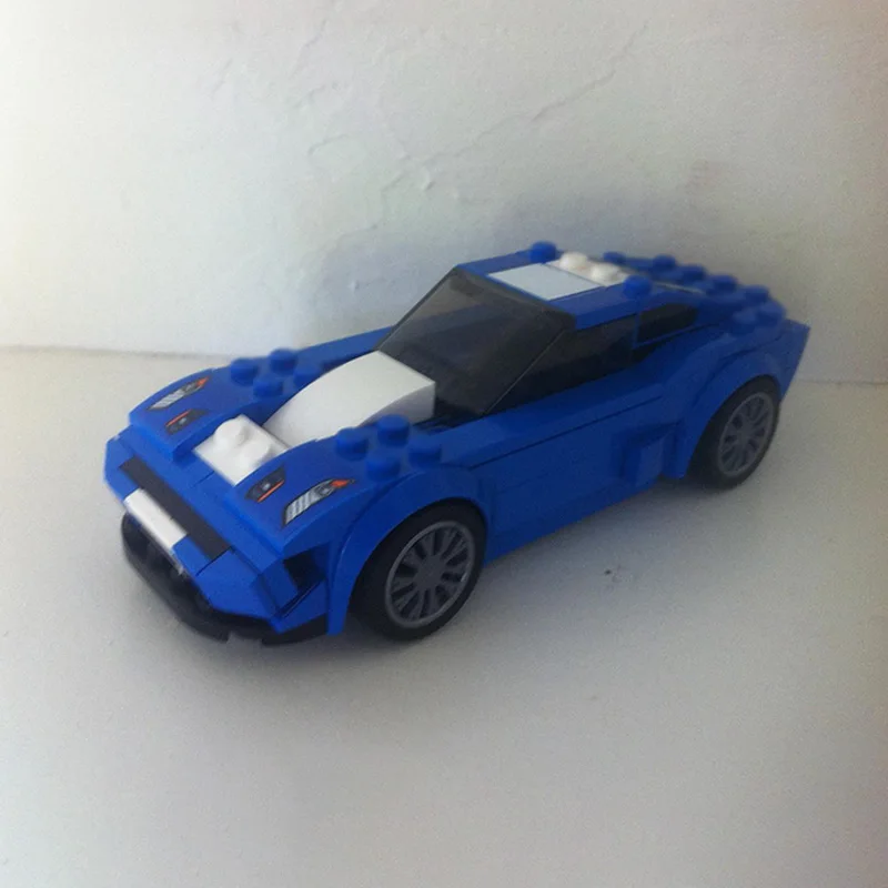 Speed Racing Car Model MOC Building Bricks Mustang GT Muscle Car Modular Technology Children Holiday Gifts Assemble Toys Suit