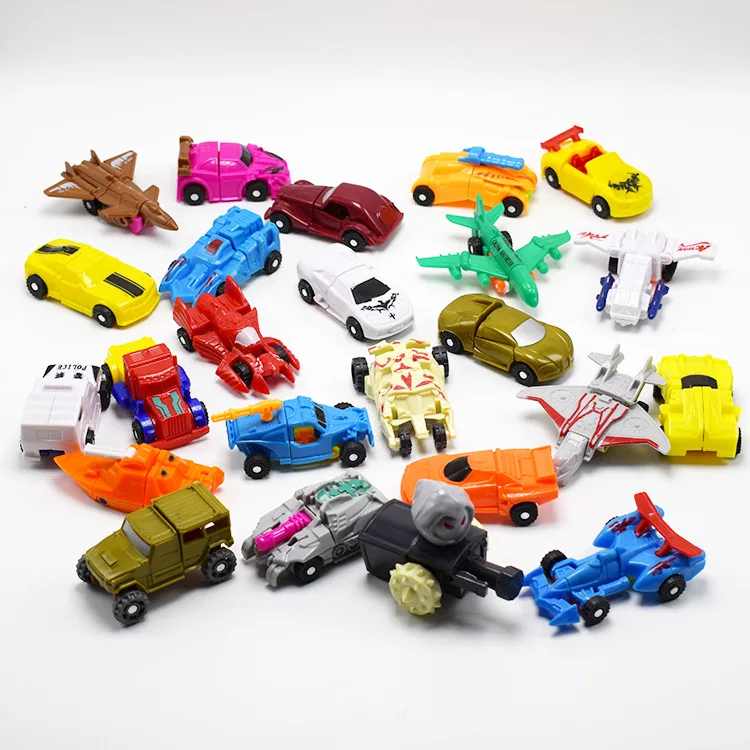 6 Pcs Novelty Funny Mini Deformation Small Car Shape Hundred Change Of Car Robot Children Boys Birthday Gift Car Toys