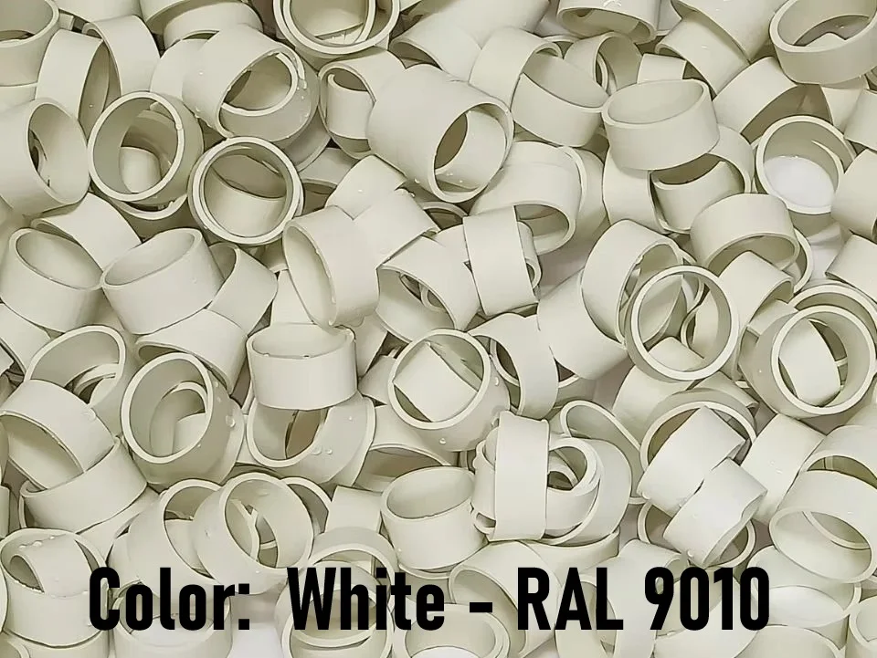 Small White Wide Rubber Bands Elastic Packing Tie For Packaging - diameter 2.5cm