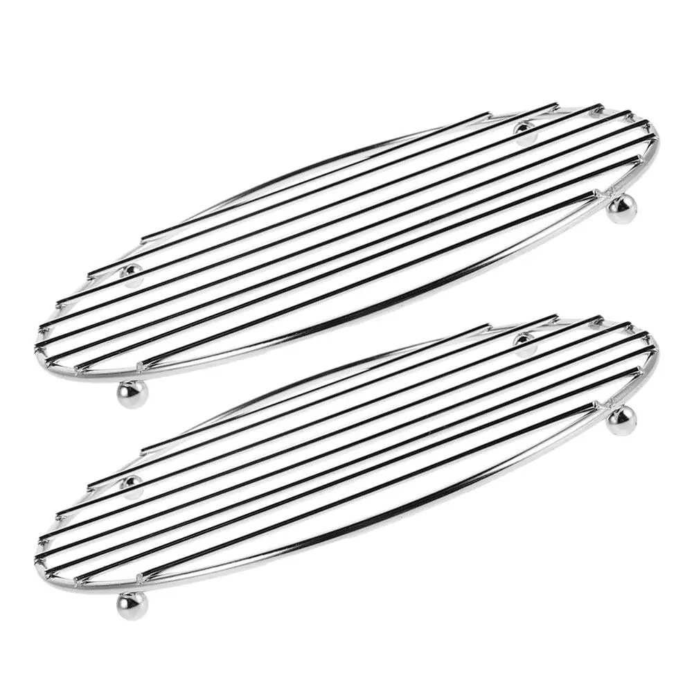 2Pcs Stainless Steel Trivet Elegant Iron Art Round Heat Pad for Pots Pans Hot Cookware Countertop Kitchen Dining Room Use