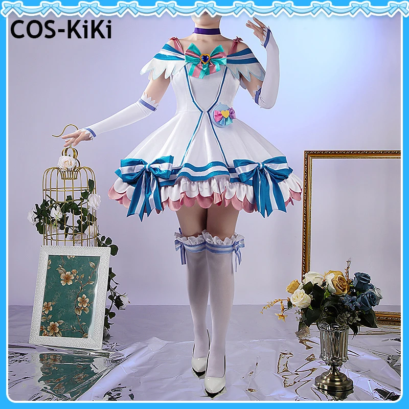 COS-KiKi Anime Wonderful Precure! Cure Nyammy Gorgeous Dress Lovely Uniform Cosplay Costume Halloween Party Role Play Outfit