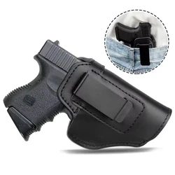 Funda de cuero táctica izquierda derecha para transporte oculto Airsoft IWB pistolas para Glock 17 19 43X Sig P365 9mm para caza