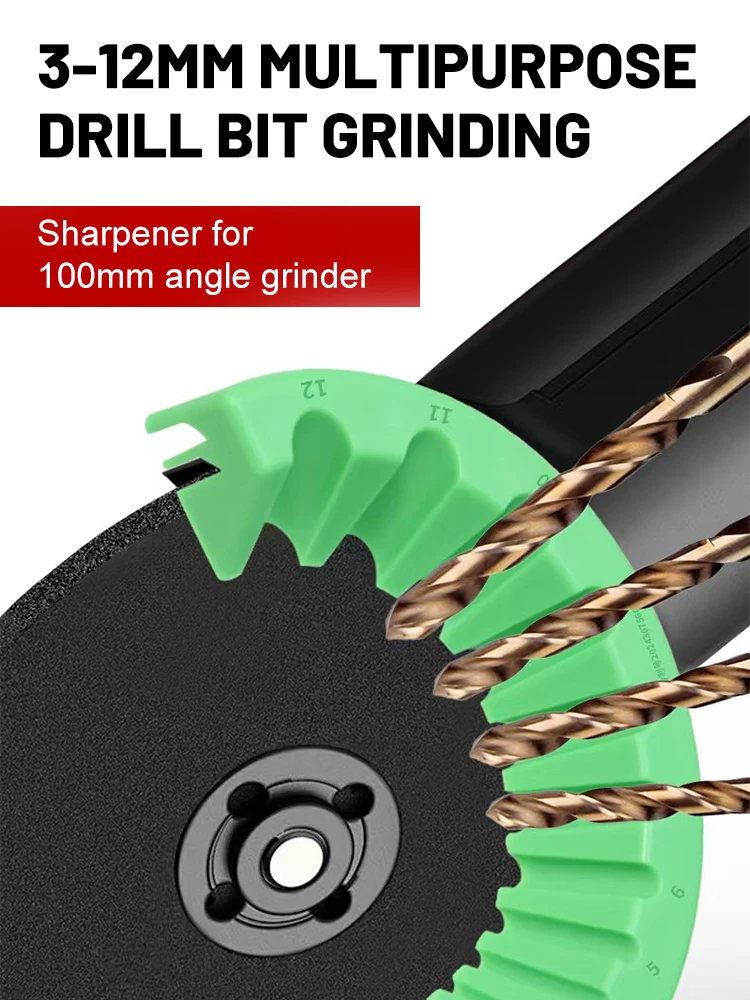 New 3-12mm Multipurpose Drill Bit Grinding Sharpener Polishing Grinding Tool Applicable to 100 angle grinder