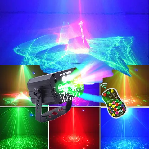 Party Light DJ Disco Light Laser Flash Stage Light Projector, Suitable for House Party Decoration Club Karaoke Ambient Light
