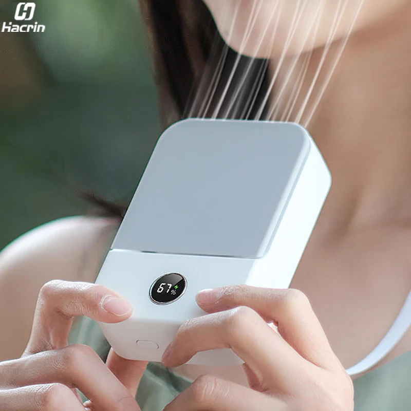 휴대용 목 선풍기 미니 목걸이형 선풍기, 충전식 Vaneless USB 휴대용, 야외 여행용 선풍기  Best5