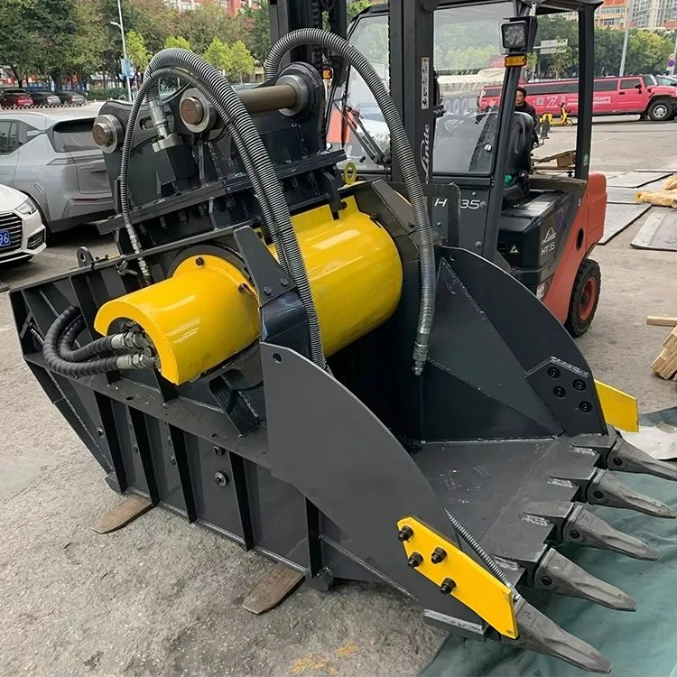 12t 13t 20t 22t 30t 35t 40t Concrete Mining Crusher Bucket for Excavator Waste Crusher Jaw Bucket Attachment 20T Pc200 Pc220