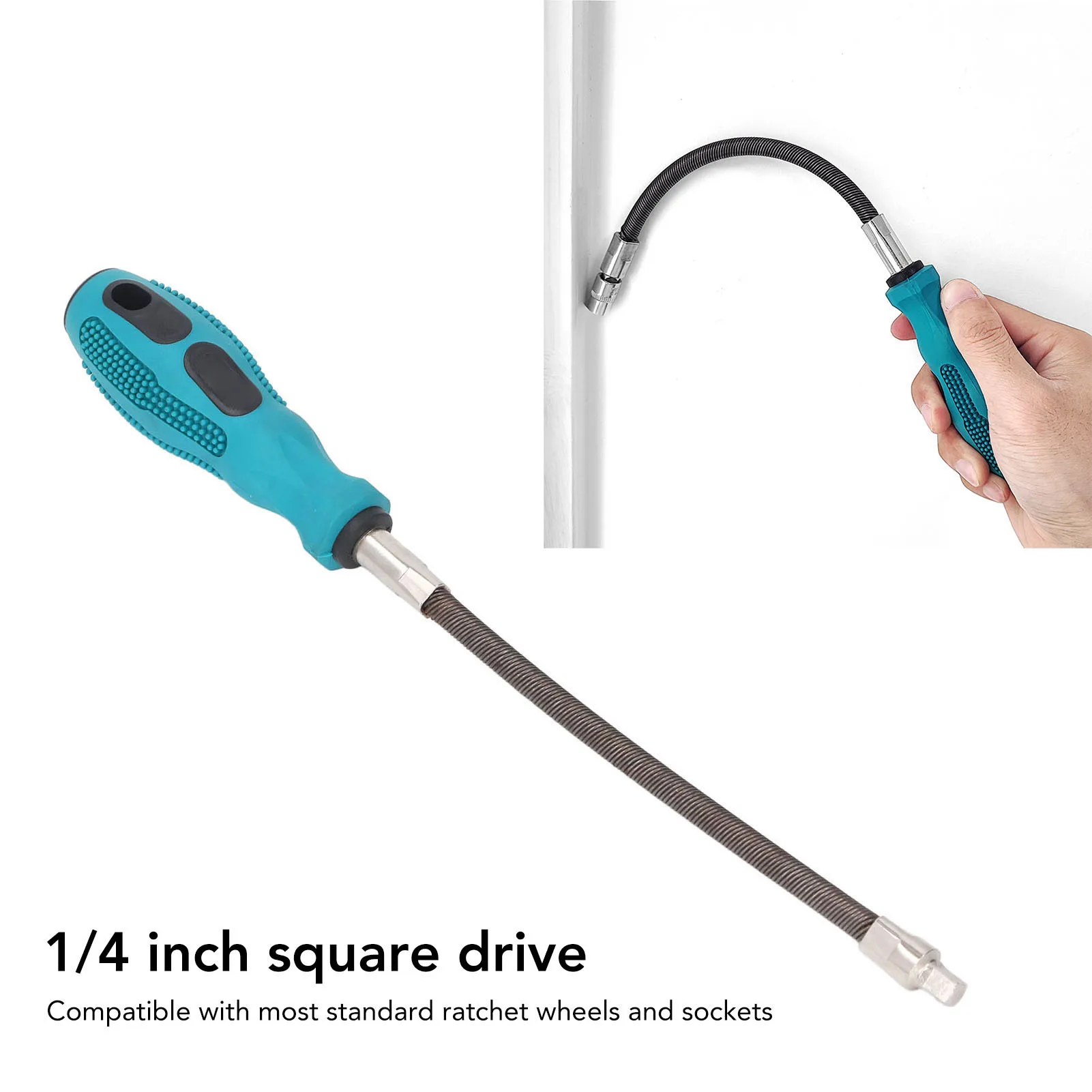 Nut Driver Flexible Sleeve Screwdriver 1/4 Inch  Drive Nut Driver Flexible Hose Clamp Driver Flexible Sleeve Screwdriver
