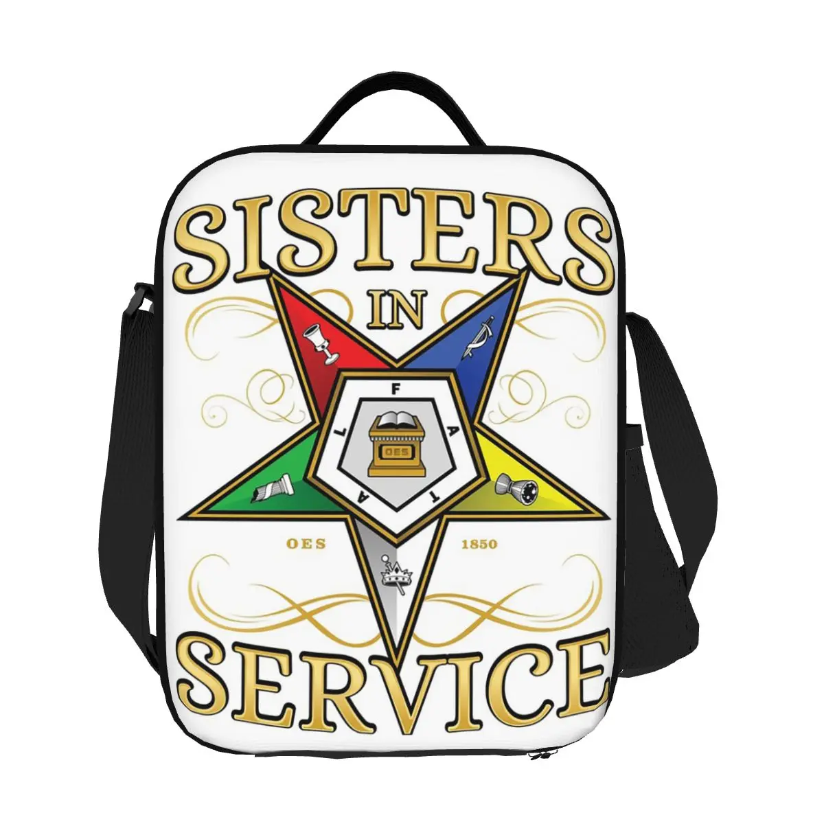 OES شعار أمر النجمة الشرقية معزول حقيبة الغداء للنساء الاطفال مانعة للتسرب صناديق الطعام صندوق غداء حراري حمل