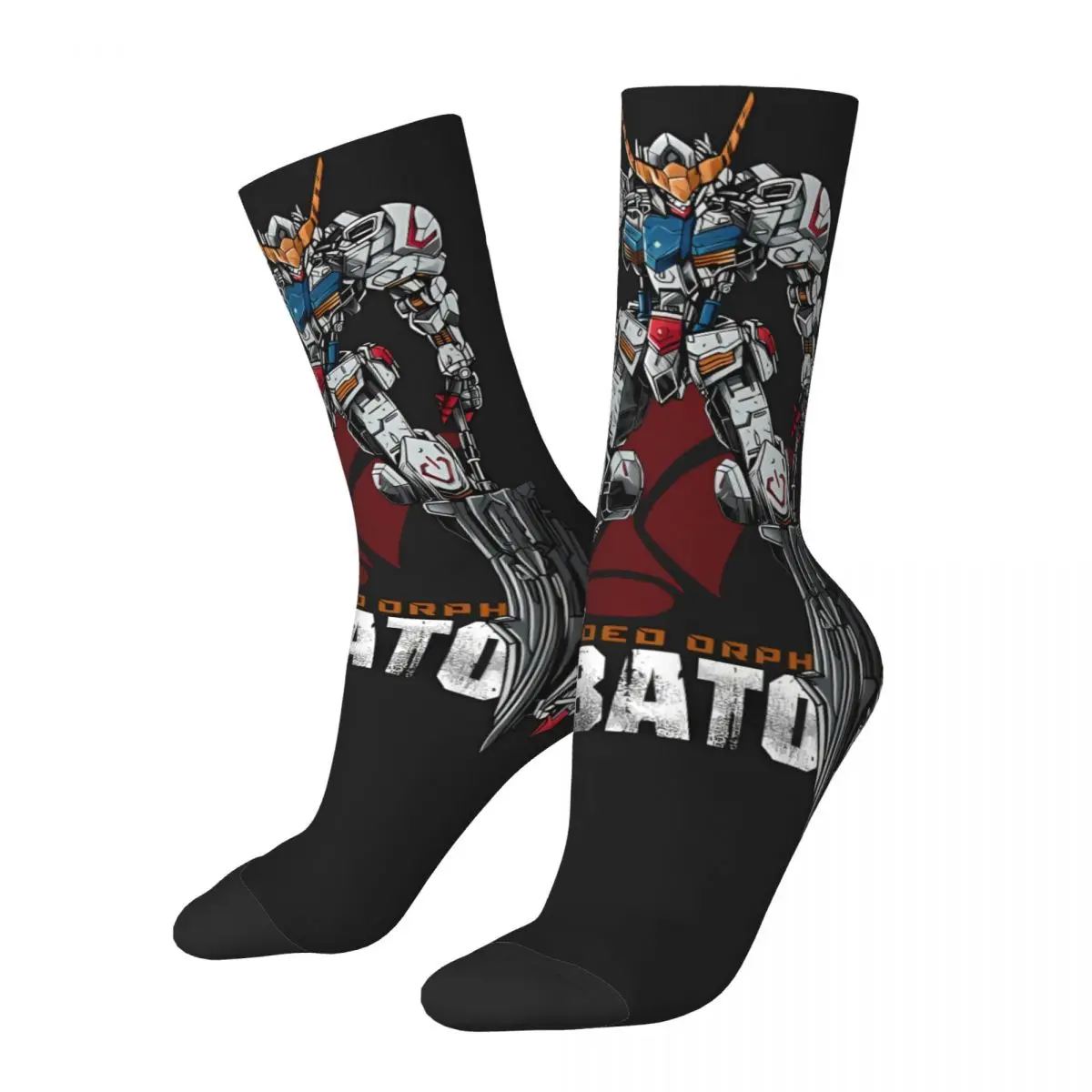 

Funny Crazy Sock for Men Robot Harajuku Pattern Printed Crew Sock