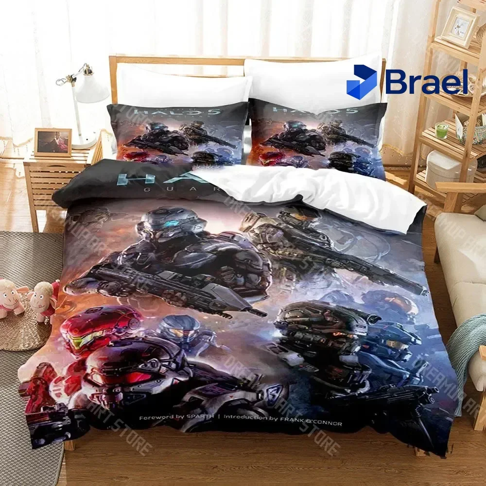 Exquisite 3D Print Game Master Chief Bedding Set Boys Girl Twin Queen King Size Duvet Cover Pillowcase Bed Boys Adult Home