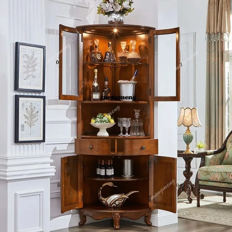 

New American Corner Wine Cabinet Living Room Dining Triangle Wine Cabinet Creative Wrought Bar Furniture Drankenkast