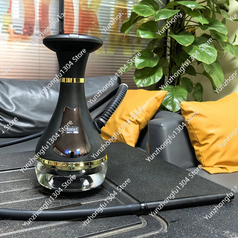 Export High-end Electronic Hookah-border New LED Screen Electronic  Large Smoke Intelligent Hookah