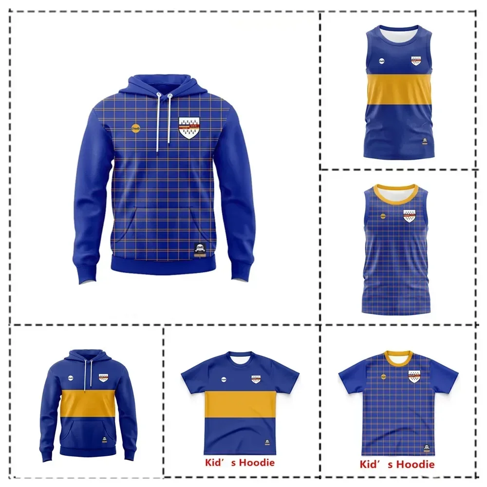 Tipperary Retro Jersey 1989 Tipperary Retro Jersey-Kids- GAA Home Jersey Shirt Mens Rugby Jersey Size:S-3XL