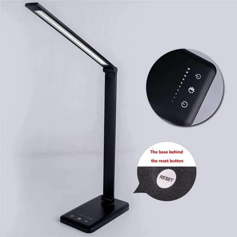 Multifunctional LED Desk Lamp with USB Charging Port, 5 Lighting Modes,5 Brightness Levels, Sensitive Control