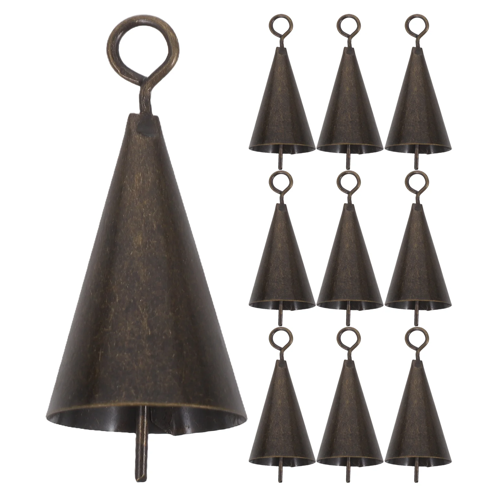 10 قطعة أجراس الحديد خمر ريفي اليدوية أجراس الزخرفية للحرف اليدوية ومشاريع DIY زينة عيد الميلاد الساحرات الجرس #1