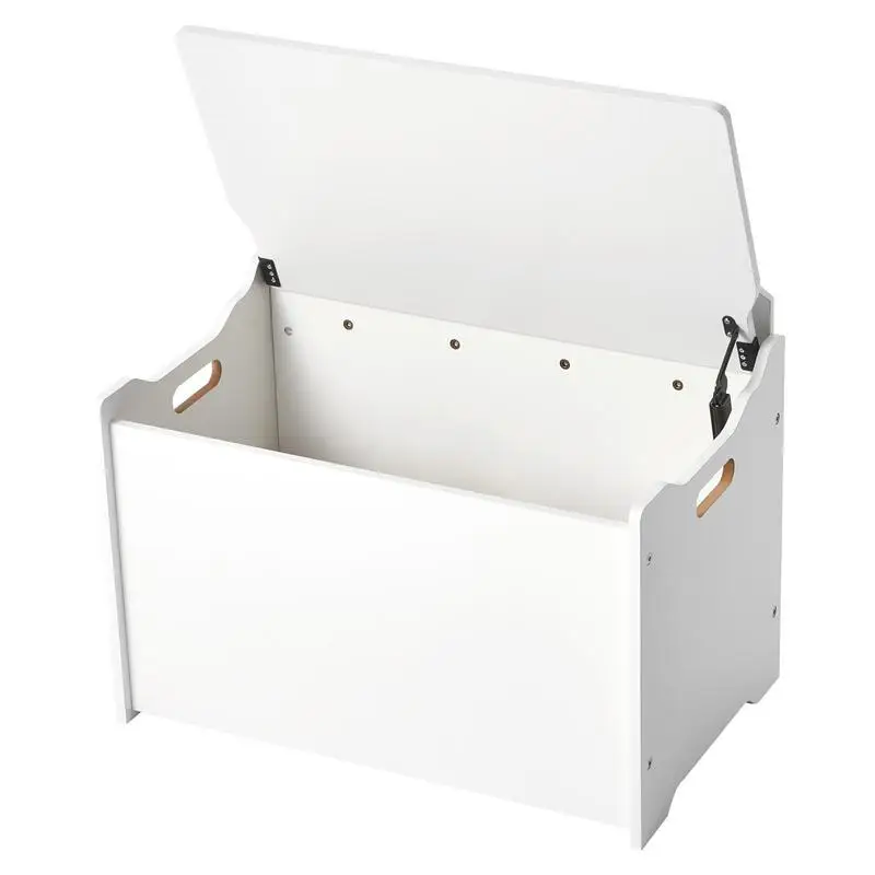 

Free Shipping-Kids Storage Bench, Wooden Toy Box Chest with Backrest, Large Storage Cabinet with Safety Hinge, Toddlers Storage