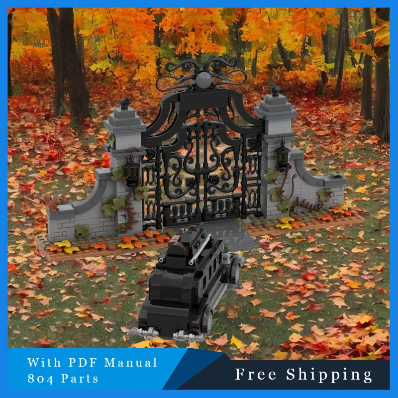 804 PCS MOC 크리 에이 티브 빌딩 블록 대학 입학 자동차 디스플레이 장면 모듈 형 모델 교육 장난감 어린이를위한 크리스마스 선물