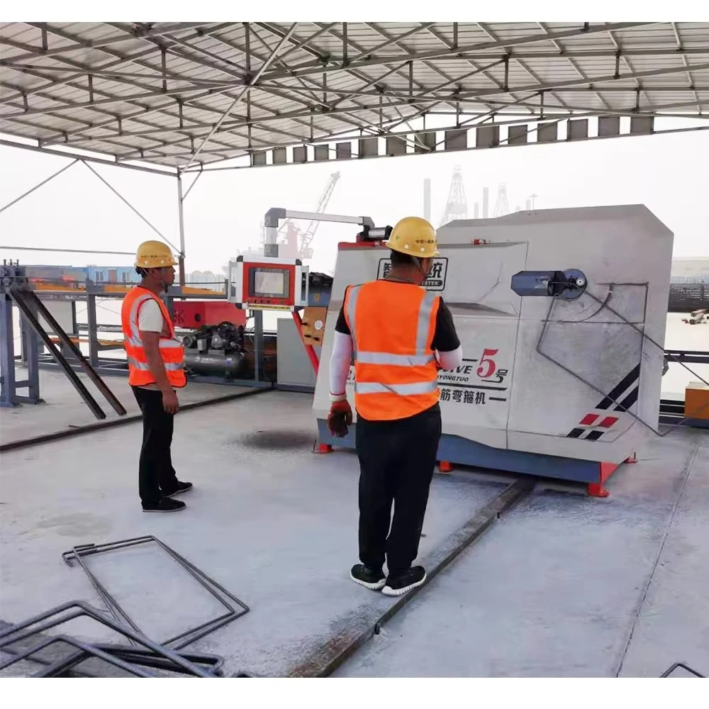 Automatic Rebar Bending Machine 4-12 mm CNC Coiled Rebar Stirrup Making Machine with Reliable Motor and PLC