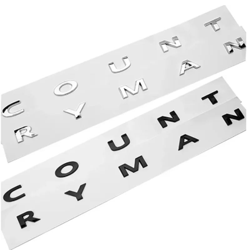 3D ABS Letters Countryman Logo Rear Trunk Emblem Badge Sticker For Mini Cooper S JCW F54 F55 F56 F57 F60 R55 R56 R57 R60 R61