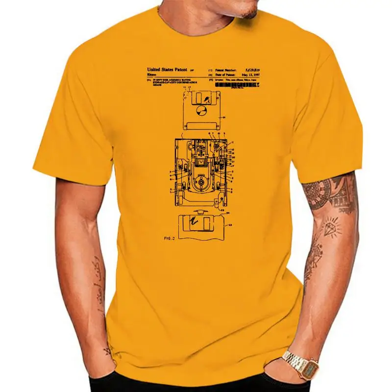 Floppy Disk Patent T-Shirt Computer Pc Memory Invent New Advance Trademark 2024 Fashion O-Neck Hipster T Shirts 3D Print Tee