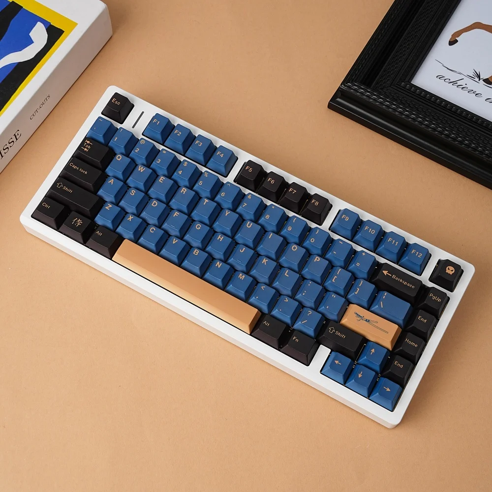 German PBT Cherry Keycaps ISO Layout Retro EVA00 Mixed Light Deep well Mars Green Red Blue Samurai For Mechanical Keyboard DE