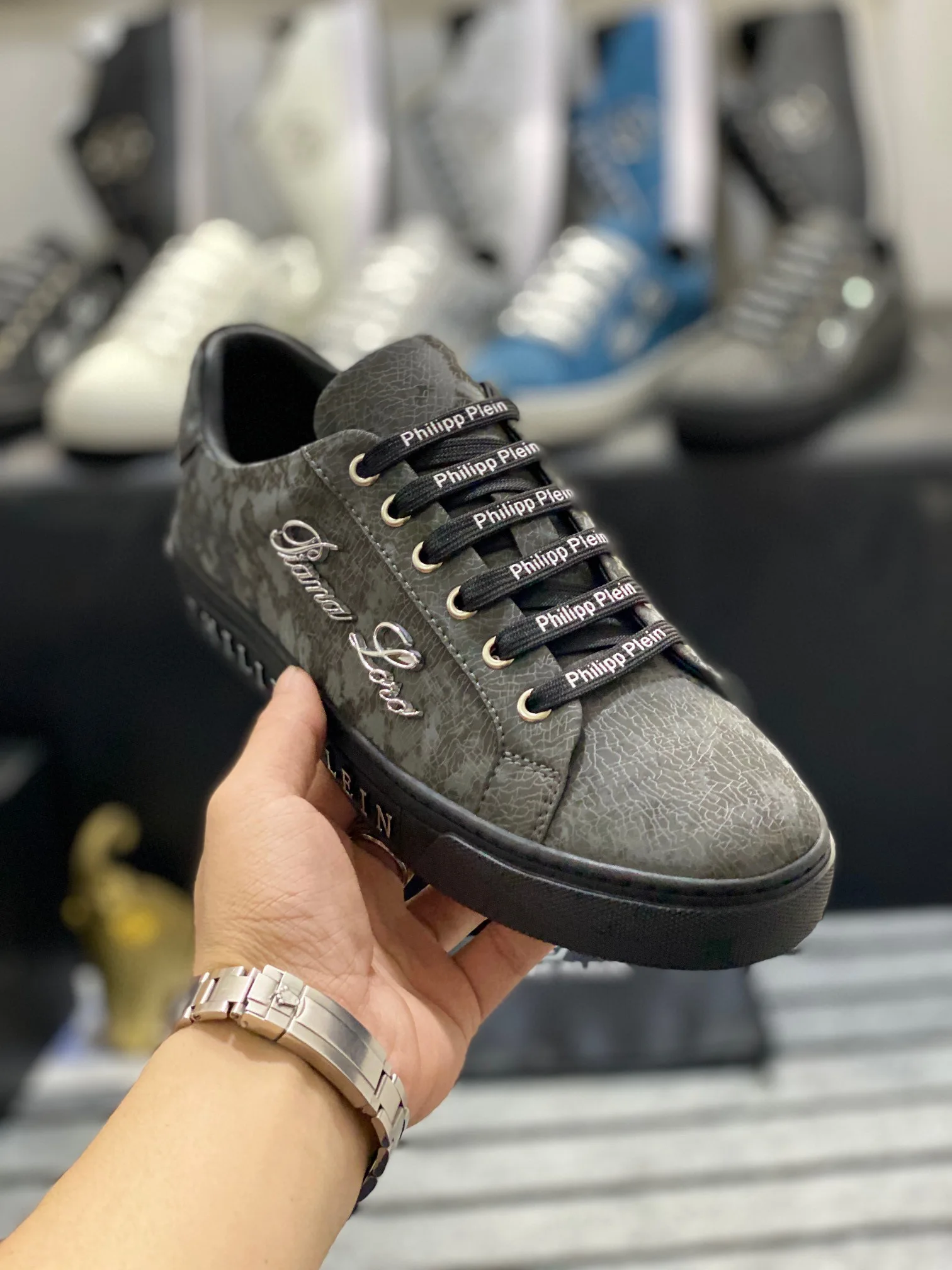 Zapatillas Philipp Plein Hombre Negras Philipp Plein Skull 