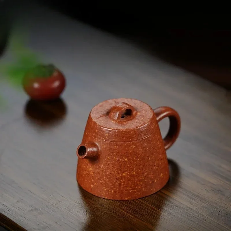 140ml High-end Yixing Purple Clay Teapots Handmade Qin Quan Pot Raw Ore Red Downhill Mud Kettle Chinese Zisha Tea Set Drinkware