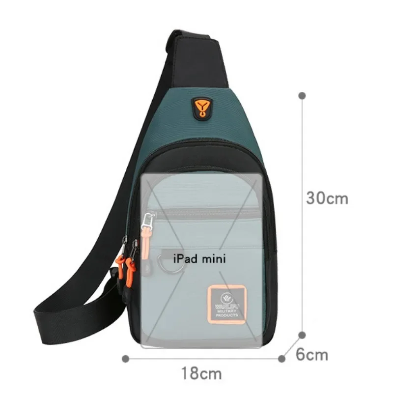 Fashion Men's Chest Bag Handbag Lightweight Oxford Fabric Crossbody Shoulder Bag Stylish Casual Men's Waist Packs Male Chest Bag