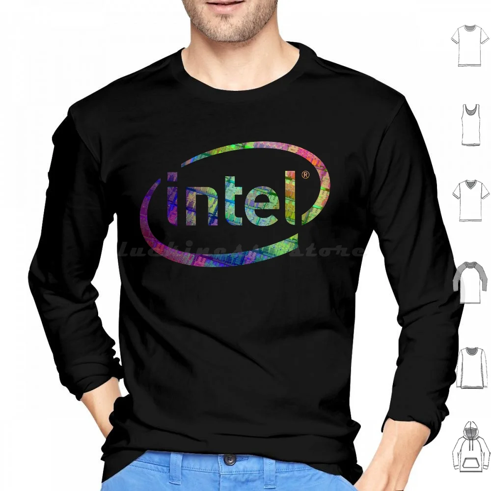 

Intel Logo | Silicon Cpu Hoodie cotton Long Sleeve Intel Gaming Pc Amd Ryzen I7 I5 Pentium Silicon Lake Blue Gamer Brand Cpu