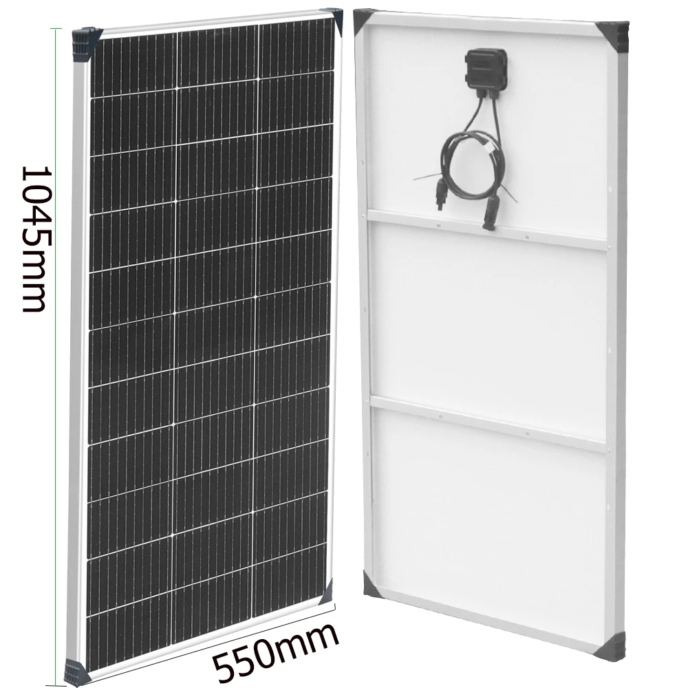 Solar panel Lichtgewicht Zonnepaneelmodule 100W 120W 150W Cel Aluminium Frame Voor 12V Of 24V 36V Batterij Auto Thuis Boerderij Boot Rv Camping Jacht