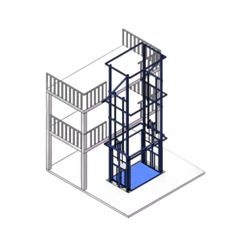 1-20 tons hydraulic freight elevator guide rail type, hydraulic lift