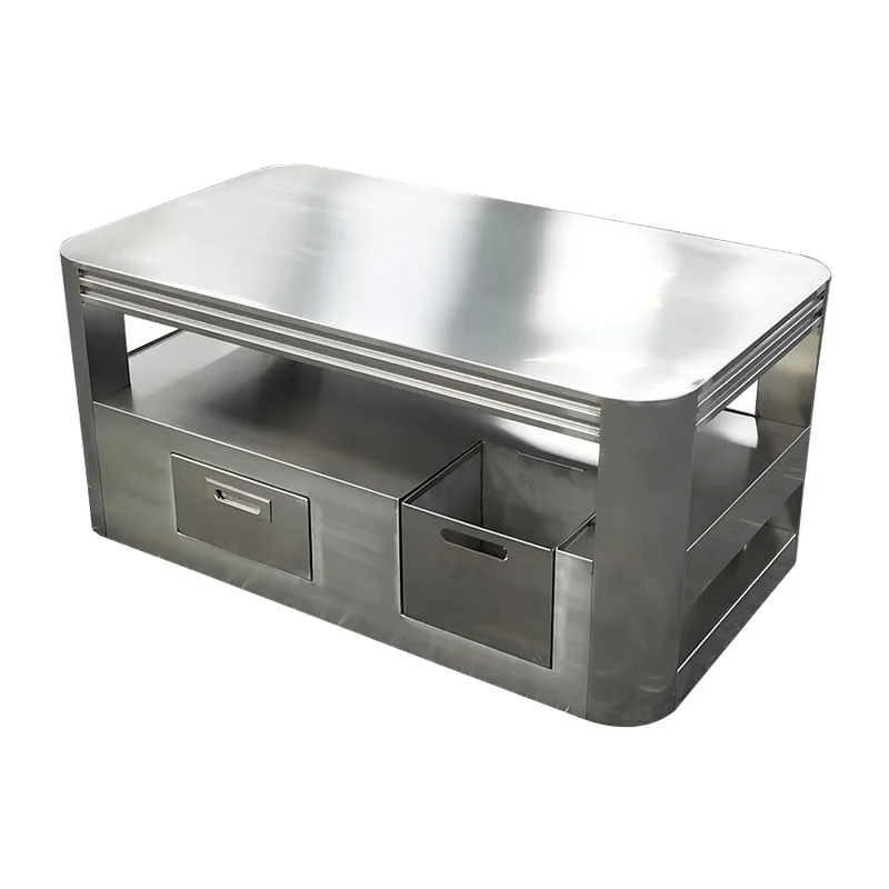 Custom, portable restaurant mobile bar counter stainless steel kitchen metal customized style packing modern furniture hotel col