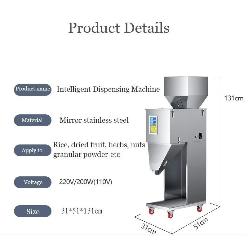 XKW-3000 Floor Type Automatic Granule Powder Cereal Quantitative Beans Coffee Filling Machine With Low Price