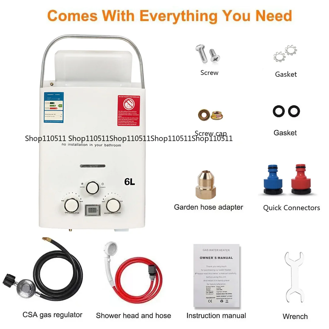 

Открытый водонагреватель для автофургона Портативный газовый водонагреватель Кемпинговый водонагреватель