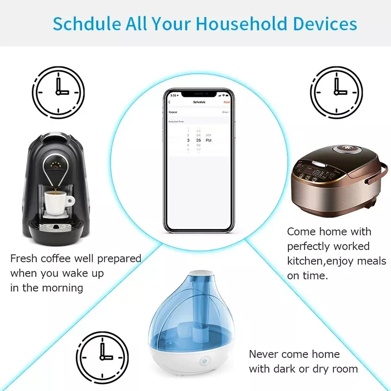 WiFi/Zigbee 3.0 Smart Socket EU Plug Tuya App Remote Control Energy Monitor Outlet Electrical Socket Work With Alexa Google Home