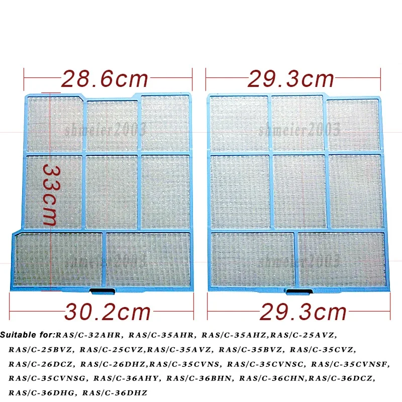 1set Air Conditioning Filter Suiltable For Ras-35ahr, 36ahy, 32ahr, 35avz, 26, 36dhz