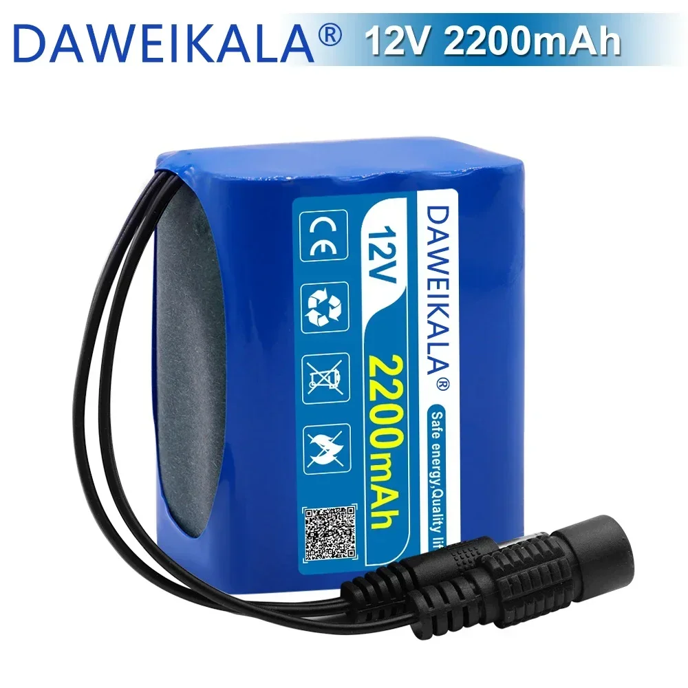 12V Rechargeable Battery 12V 30000mAh 18650 Lithium Battery Pack Capacity DC 12.6V 30Ah CCTV Cam Monitor with Charger