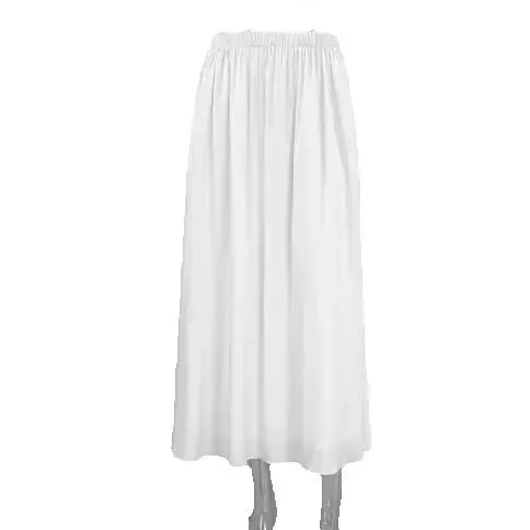 

Autumn White Satin Loose High Waist Skirt for Women Wear Temperament Commuting Female Daily Clothing New Women's Long Skirts
