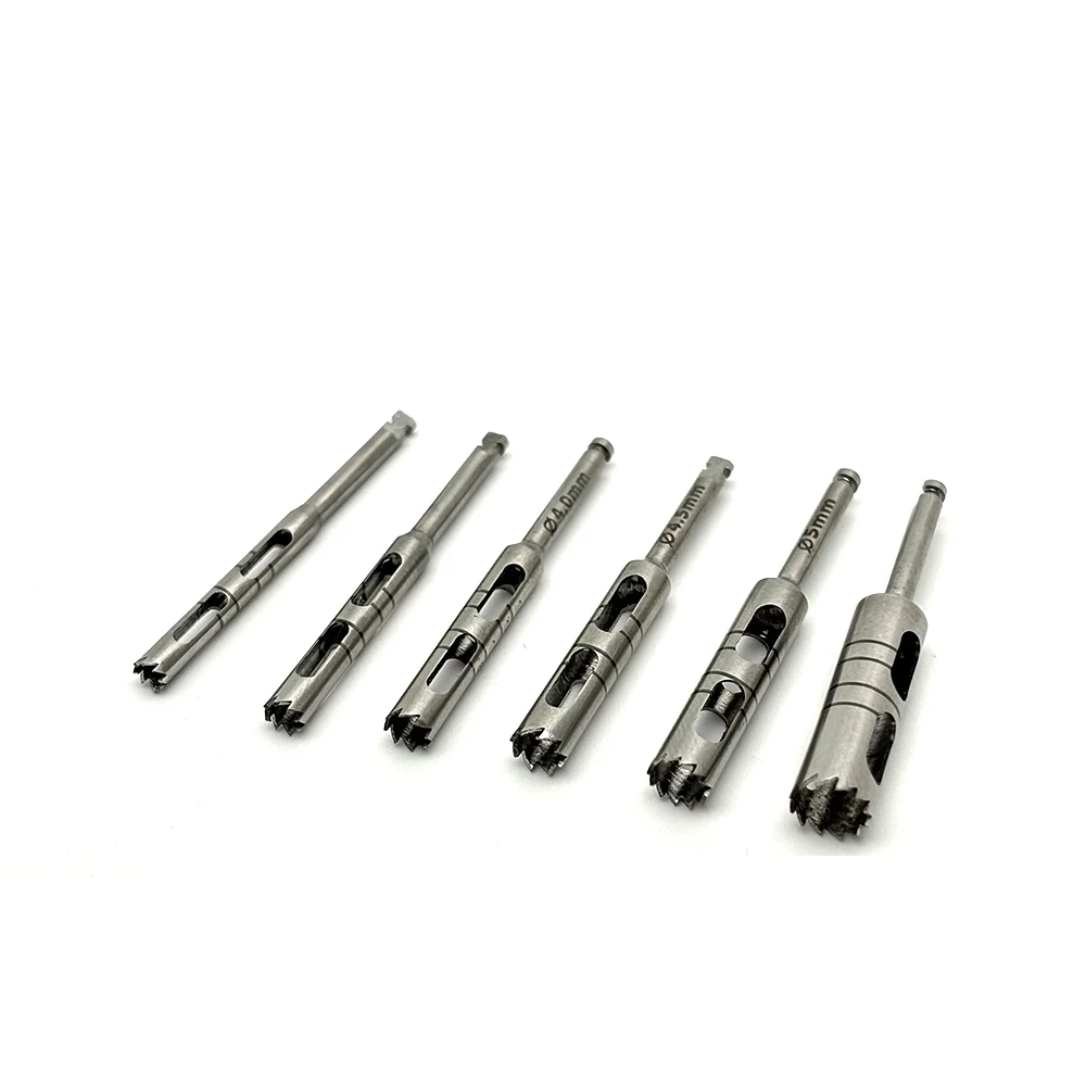 치과 임플란트 트레파인 버, 골절 제거 및 절단용 긴 수술용 드릴 기구, 저속 핸드피스와 호환 가능