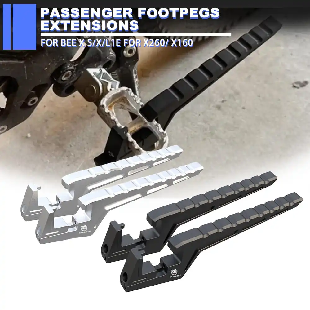 

NEW For Sur Ron Passenger Foot Peg Extensions Extended Footpegs Motocross Dirt Bike Off-Road Accessories For Segway X160 X260