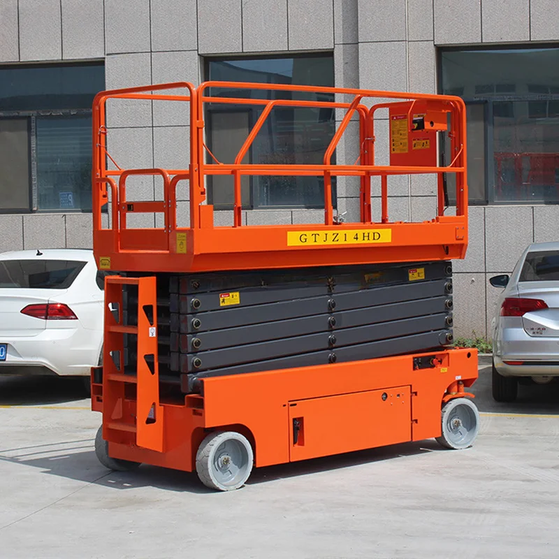 YG High Performance Lift Platform Maintenance Aerial Working Liftting Self Propelled Hydraulic Scissor Electric Lift Platform