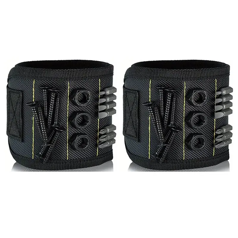 ABKJ-Magnetic Wristband Tool Holder Wrist Strap Strong Magnets Gadget Practical Gift For Men For Men For DIY & Workshop Projects