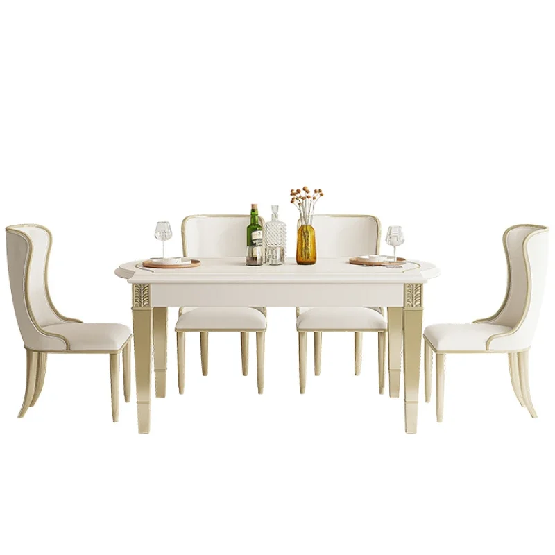 Household Waterproof Dining Table Nordic Rectangle Luxury Storage Dining Table Mobile Floor Escritorios De Ordenador Decoration