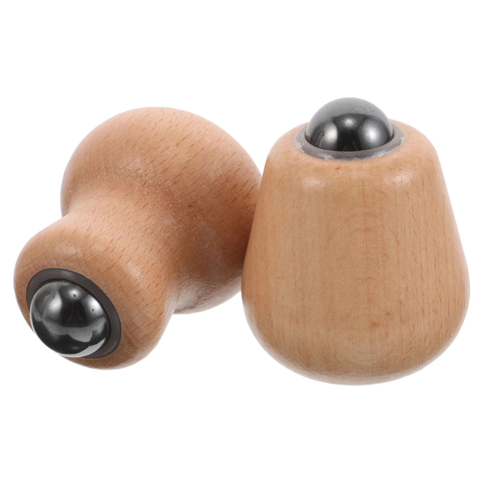 

2pcs Wooden Ball Facial Massager Natural Wood Handle Roller For Face Neck Shoulder Portable Self-Massage Tool Body Sculpting