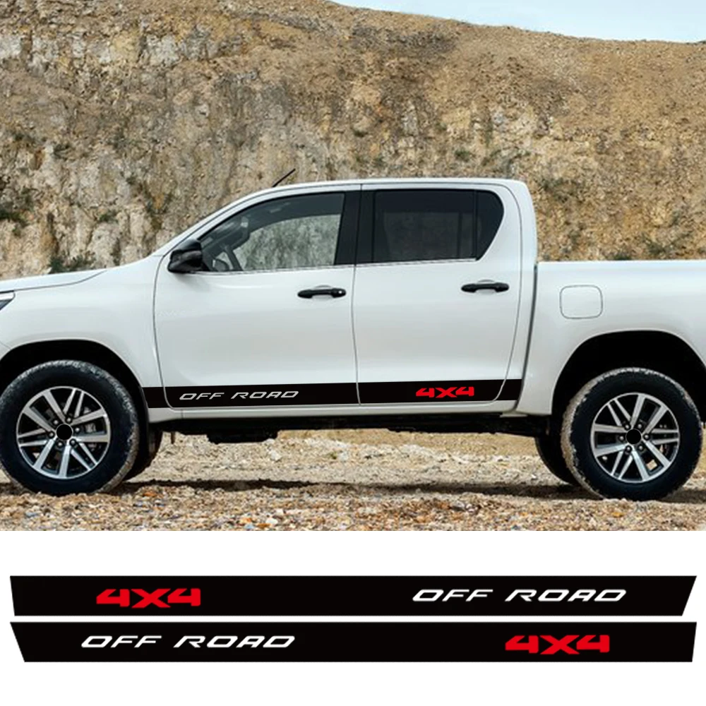 

Car Door Side Sticker for Toyota Hilux Revo Vigo Rocco SR5 4X4 Offroad Sport Decor Decal Vinyl Film Cover Auto Accessories