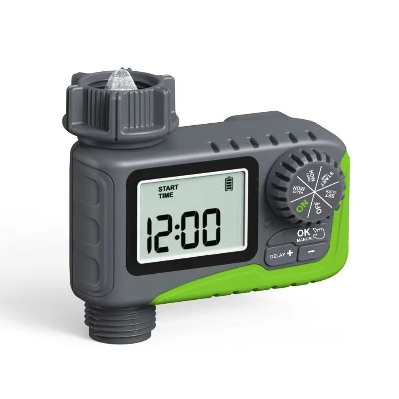 

Premium Digital LCD Irrigation Timer - Garden and Lawn Smart Water Controller, Rainfall Delay, High Quality Construction.