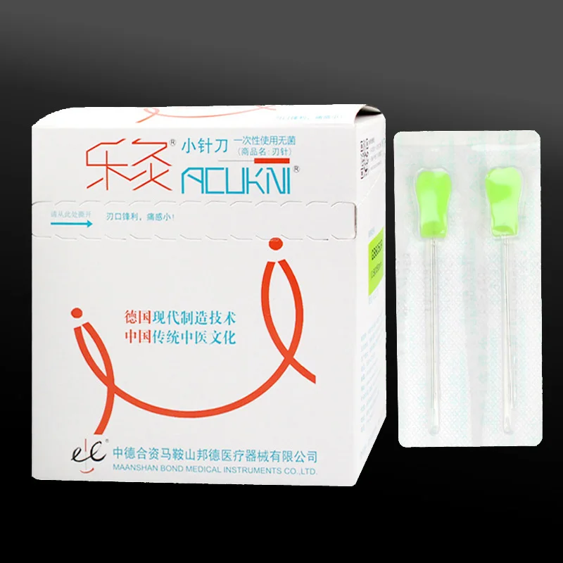 

Sterile Little Needle Knife Disposable Acupuncture Needles GBR Apricot Leaf Handle Blade Flat Edge Knife Acupotomy Needle Sharp